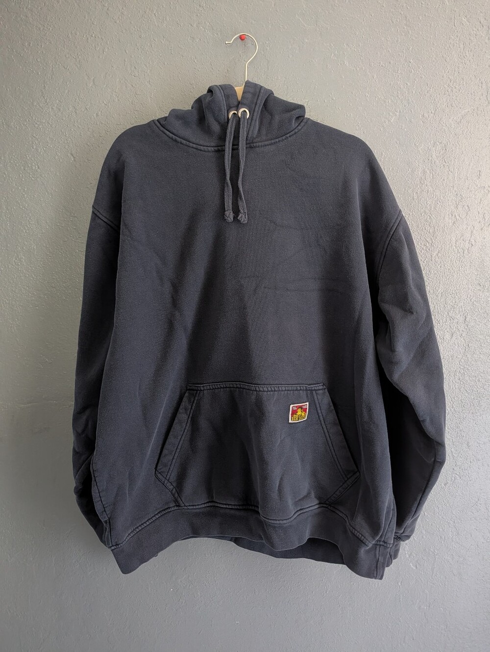 Ben Davis Black Pullover Hoodie with Front Pocket